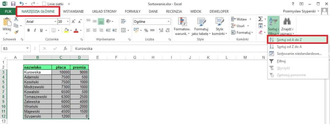 Proste sposoby na to, jak posortować alfabetycznie w Excelu i uniknąć błędów
