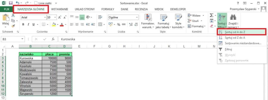 Proste sposoby na to, jak posortować alfabetycznie w Excelu i uniknąć błędów