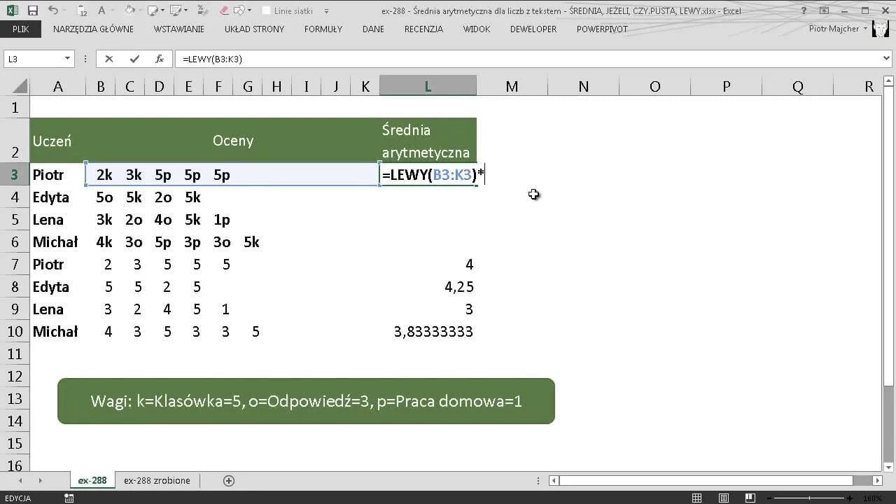 Jak obliczyć średnią arytmetyczną w Excelu bez zbędnych błędów