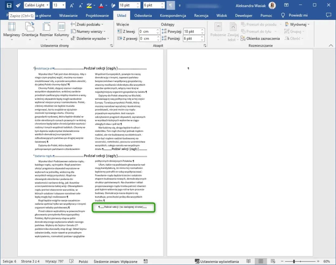 Jak podzielić stronę na pół w Wordzie i poprawić organizację dokumentu